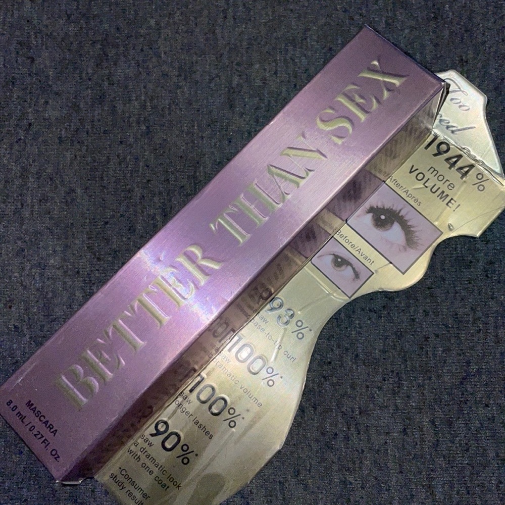 Too Faced Better Than Sex mascara, full sized, new